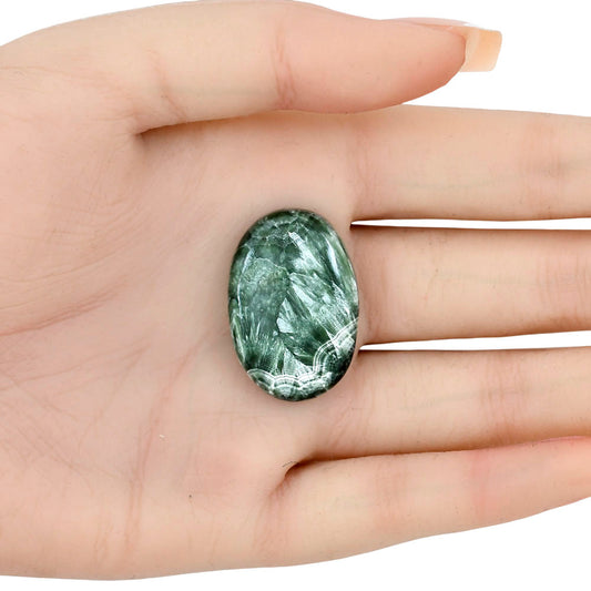 Russian Seraphinite 30.2x20.55x6 mm Oval Gemstone LS02274-35