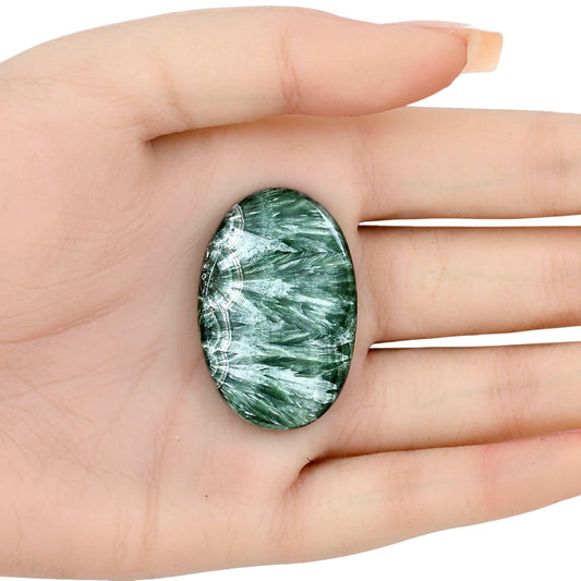 Russian Seraphinite 38.65x25.4x6 mm Oval Gemstone LS02275-35