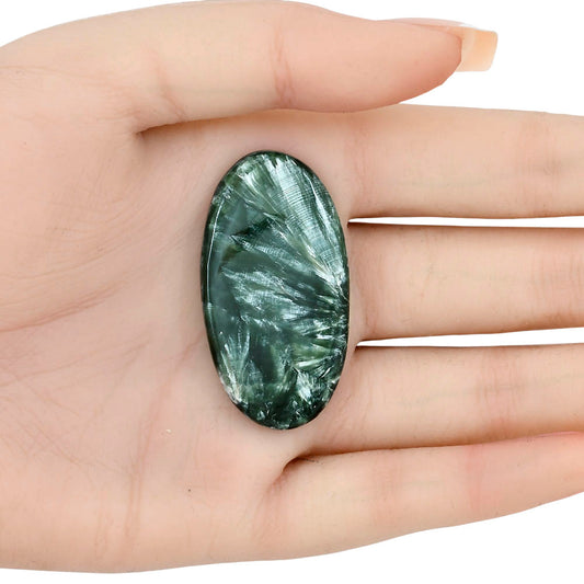 Russian Seraphinite 44.3x23.55x5.5 mm Oval Gemstone LS02282-35