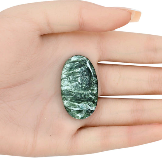 Russian Seraphinite 36.65x21.55x5 mm Oval Gemstone LS02284-35