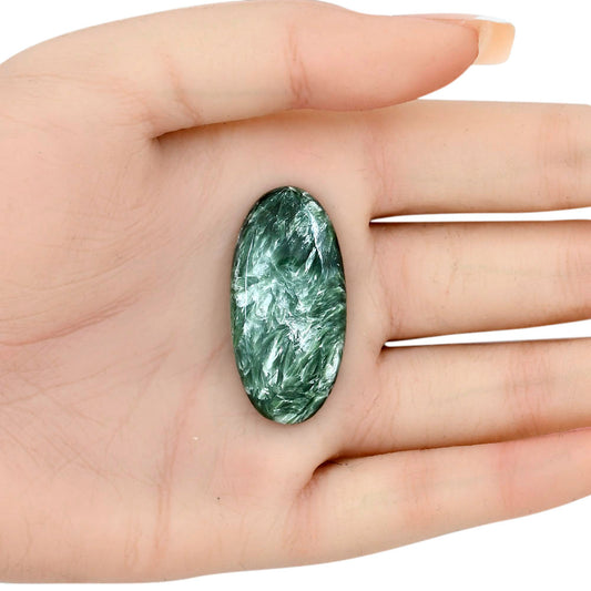 Russian Seraphinite 37.2x18.35x5.5 mm Oval Gemstone LS02286-35