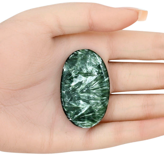 Russian Seraphinite 46.9x29.65x5.5 mm Oval Gemstone LS02287-35