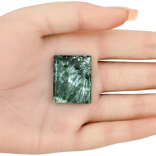 Russian Seraphinite 28x22.4x5 mm Baguette Gemstone LS02293-35