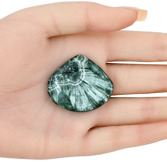 Russian Seraphinite 37.85x32.9x5.5 mm Heart Gemstone LS02306-35