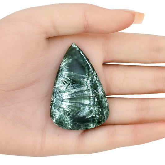 Russian Seraphinite 50.8x35x5.8 mm Pear Gemstone LS02315-35