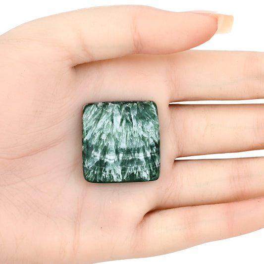 Russian Seraphinite 28.7x27.4x5 mm Baguette Gemstone LS02324-35
