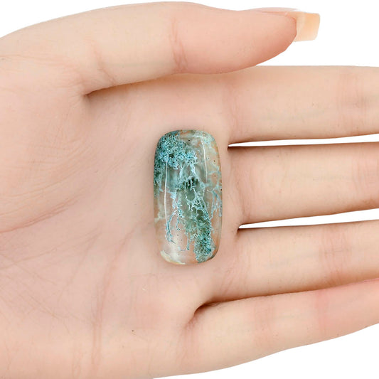 Horse Canyon Moss Agate 32.1x16.35x6.5 mm Baguette Gemstone LS02346-36