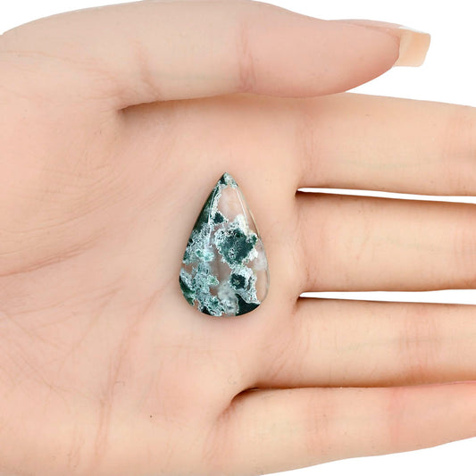 Horse Canyon Moss Agate 26.8x16.8x4 mm Pear Gemstone LS02366-36
