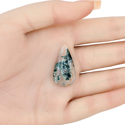 Horse Canyon Moss Agate 30.8x16.25x5 mm Pear Gemstone LS02371-36
