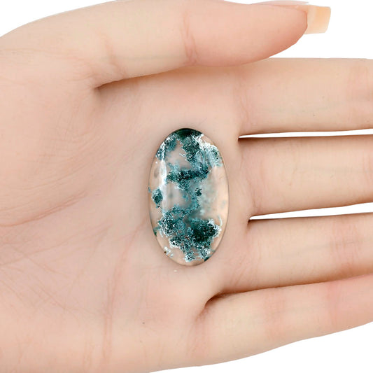 Horse Canyon Moss Agate 32.9x19.35x4 mm Oval Gemstone LS02372-36
