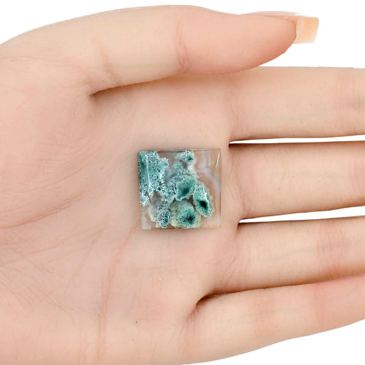 Horse Canyon Moss Agate 20x19.6x5 mm Baguette Gemstone LS02379-36