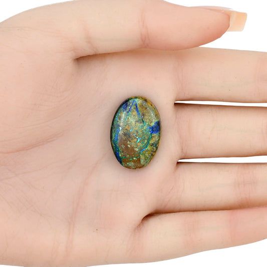 Azurite Chrysocolla 24.42x17.6x6.5 mm Oval Gemstone LS02409-37