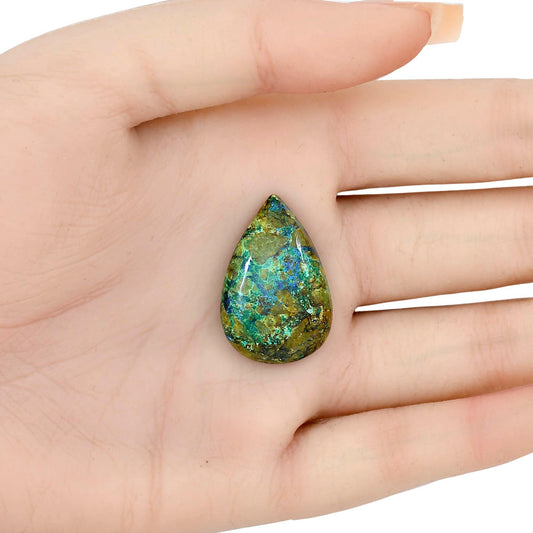 Azurite Chrysocolla 28.4x19x5.2 mm Pear Gemstone LS02410-37