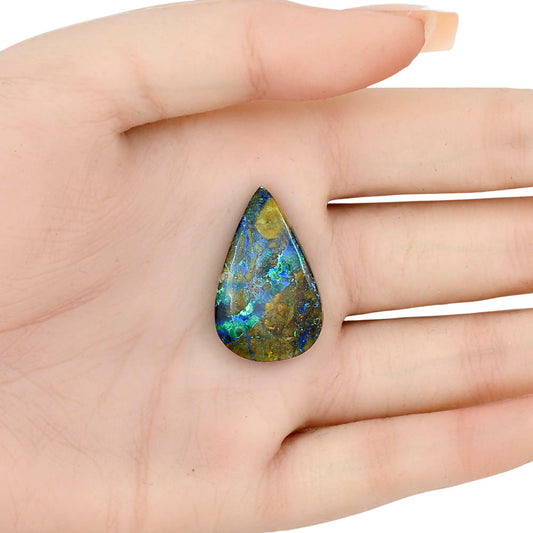 Azurite Chrysocolla 29.11x18.2x5.2 mm Pear Gemstone LS02419-37