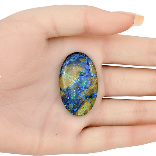 Azurite Chrysocolla 38.02x22.93x6 mm Oval Gemstone LS02421-37