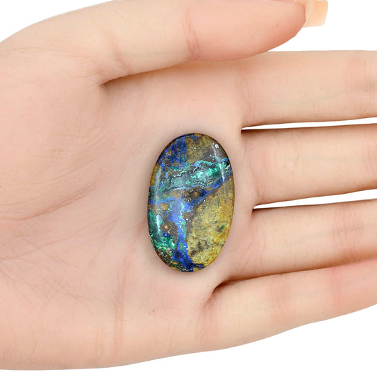 Azurite Chrysocolla 34.18x21.34x5.3 mm Oval Gemstone LS02423-37
