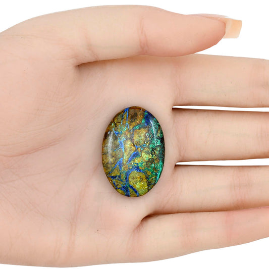 Azurite Chrysocolla 31.29x21.89x6 mm Oval Gemstone LS02430-37