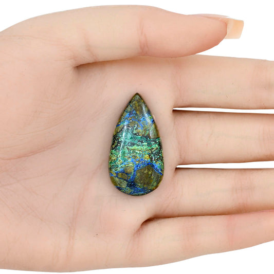 Azurite Chrysocolla 34.96x18.96x6.5 mm Pear Gemstone LS02431-37
