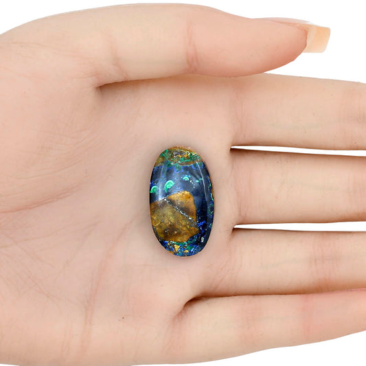 Azurite Chrysocolla 27.17x16x6 mm Oval Gemstone LS02432-37