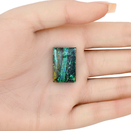 Azurite Chrysocolla 23.74x15.2x6.2 mm Baguette Gemstone LS02434-37