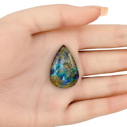 Azurite Chrysocolla 31.51x21.41x6.85 mm Pear Gemstone LS02446-37
