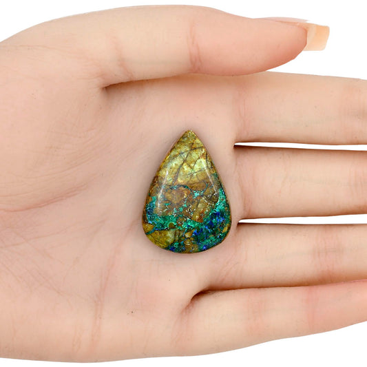 Azurite Chrysocolla 31.2x22.77x6.5 mm Pear Gemstone LS02449-37