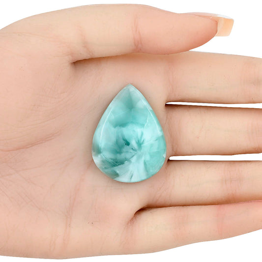 Hemimorphite 34.8x26.4x6.5 mm Pear Gemstone LS02463-38