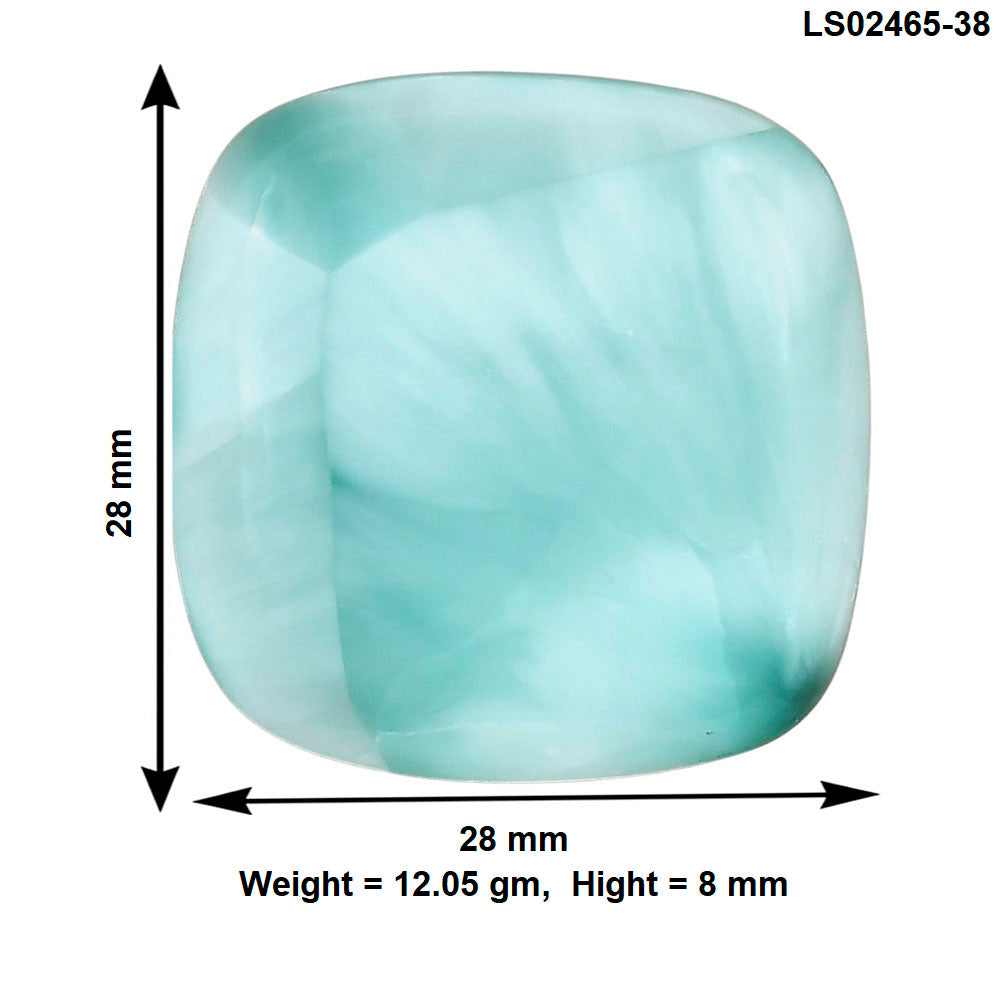 Hemimorphite 28x28x8 mm Baguette Gemstone LS02465-38