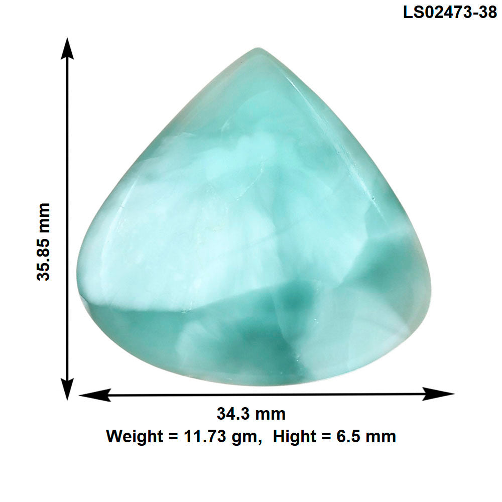 Hemimorphite 35.85x34.3x6.5 mm Heart Gemstone LS02473-38