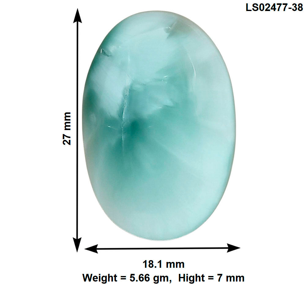 Hemimorphite 27x18.1x7 mm Oval Gemstone LS02477-38