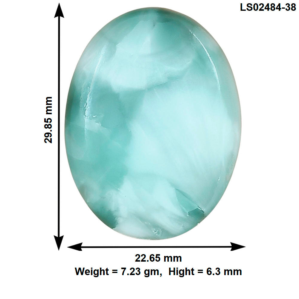 Hemimorphite 29.85x22.65x6.3 mm Oval Gemstone LS02484-38