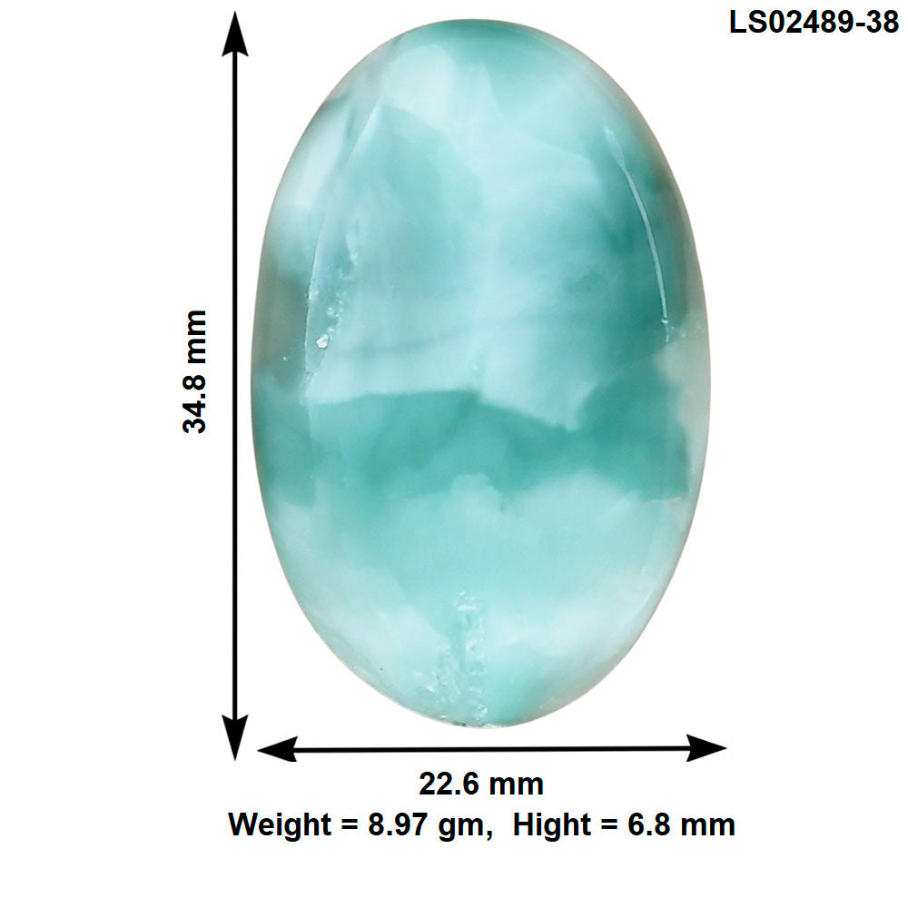 Hemimorphite 34.8x22.6x6.8 mm Oval Gemstone LS02489-38