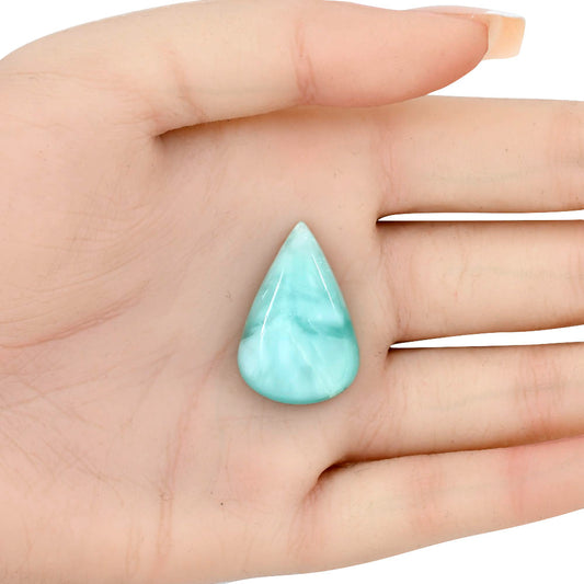 Hemimorphite 28x18.75x6.8 mm Pear Gemstone LS02503-38