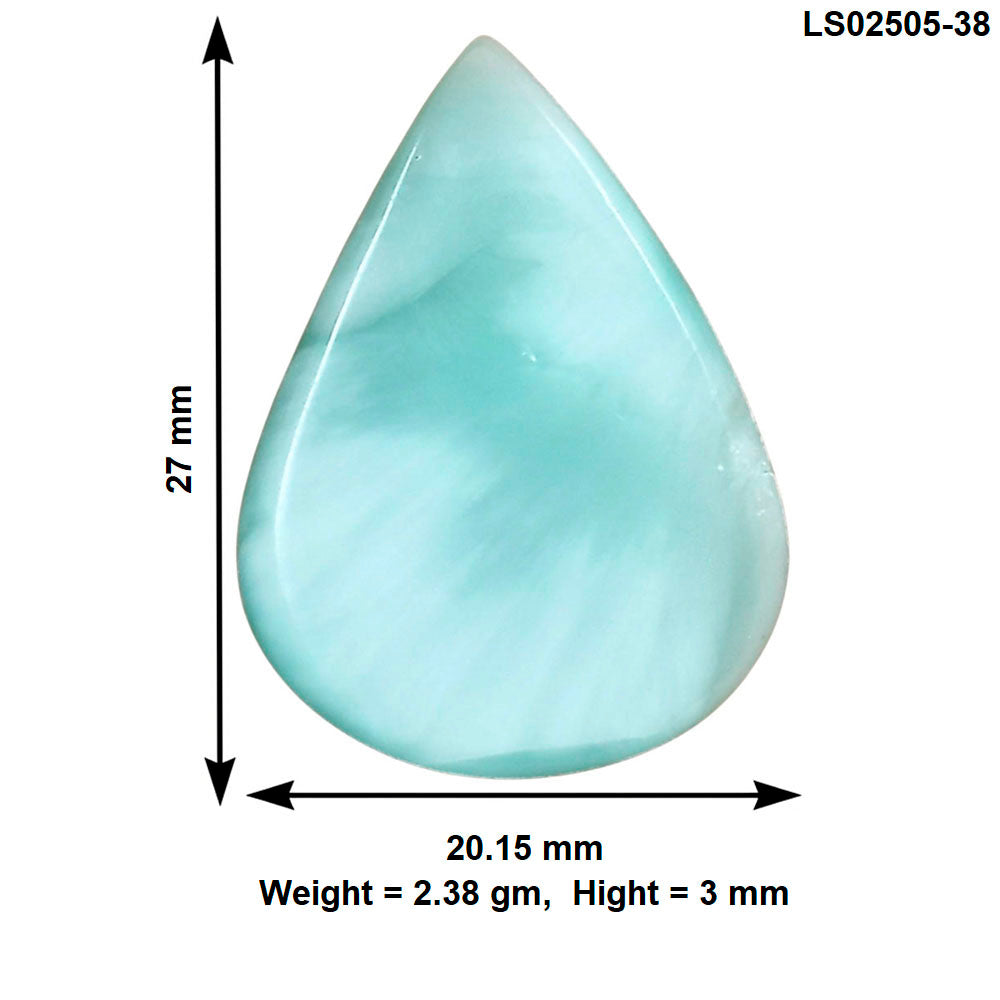 Hemimorphite 27x20.15x3 mm Pear Gemstone LS02505-38