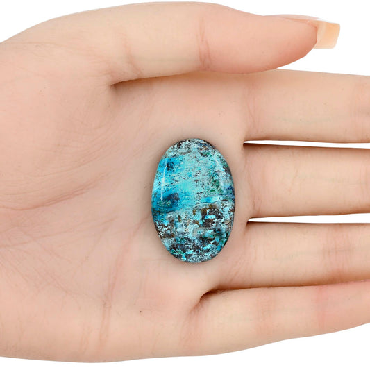 Shattuckite 31.19x21.15x5.3 mm Oval Gemstone LS02507-39