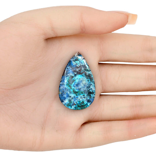 Shattuckite 36x22.68x5.3 mm Pear Gemstone LS02508-39