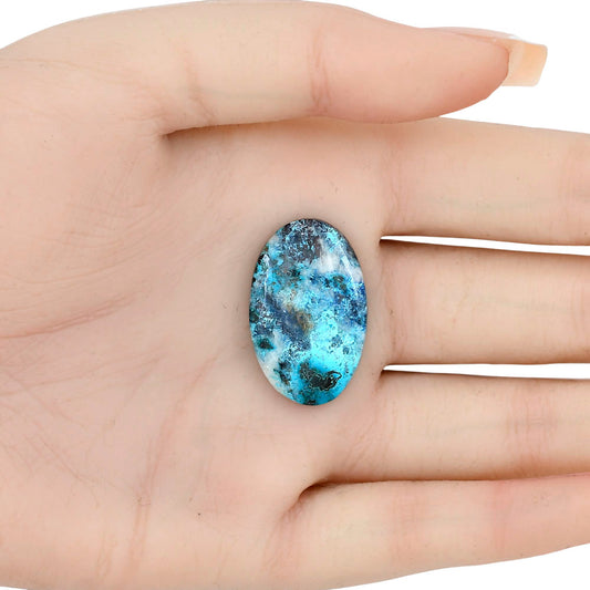 Shattuckite 28.13x17.93x4 mm Oval Gemstone LS02528-39