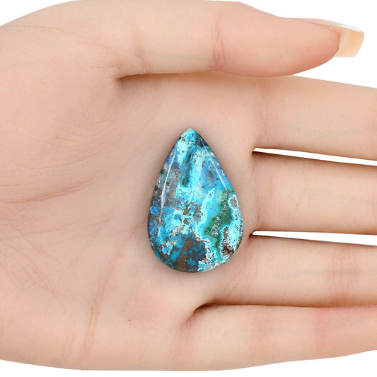 Shattuckite 33.95x22.61x5.4 mm Pear Gemstone LS02533-39