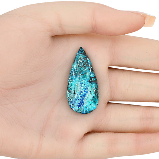 Shattuckite 37.35x18x5.35 mm Pear Gemstone LS02542-39