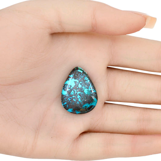 Shattuckite 24.21x20.25x5.4 mm Pear Gemstone LS02596-39