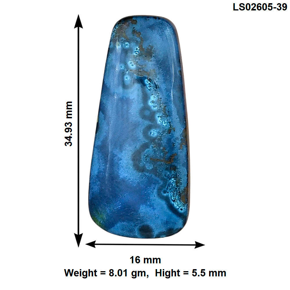 Shattuckite 34.93x16x5.5 mm Fancy Gemstone LS02605-39