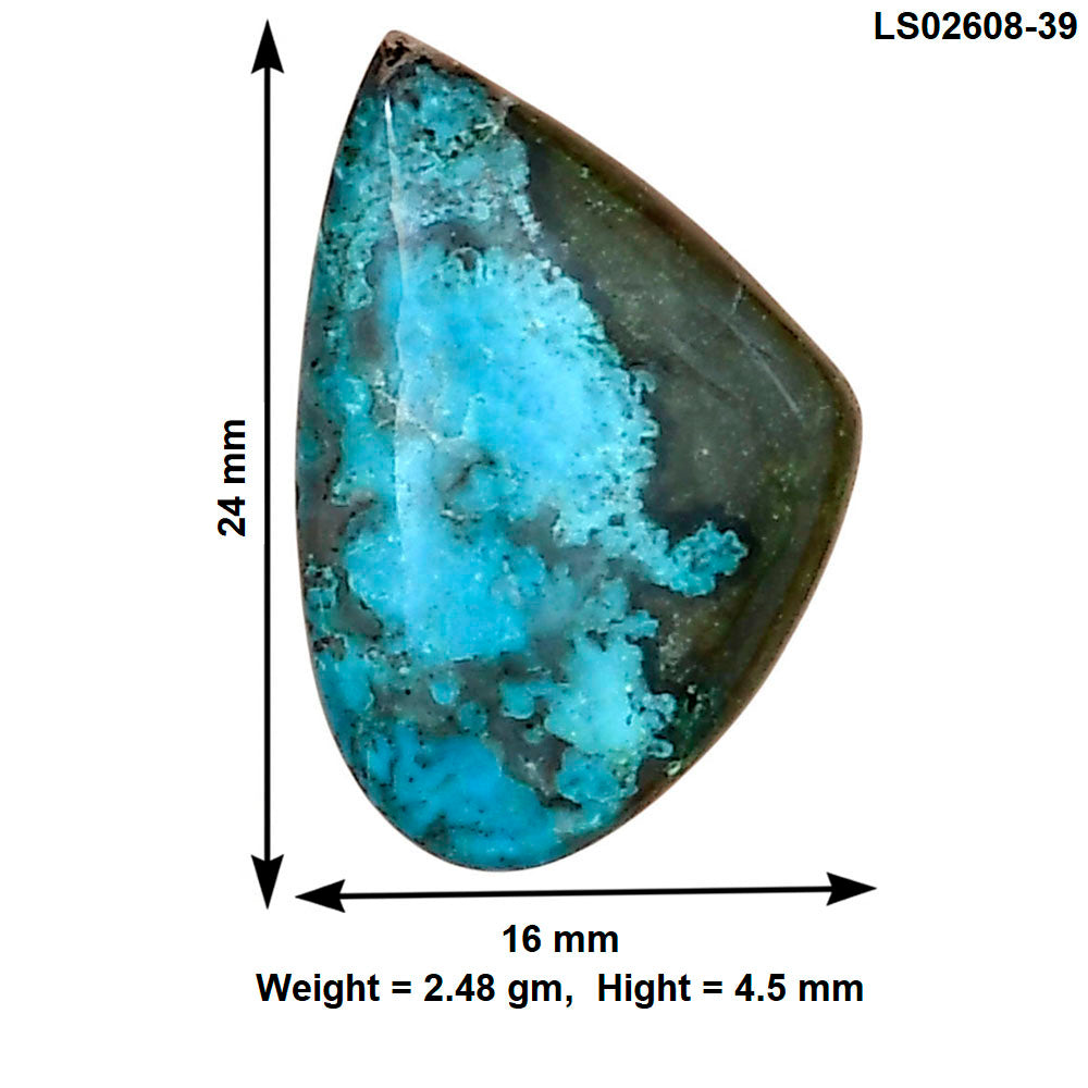 Shattuckite 24x16x4.5 mm Fancy Gemstone LS02608-39