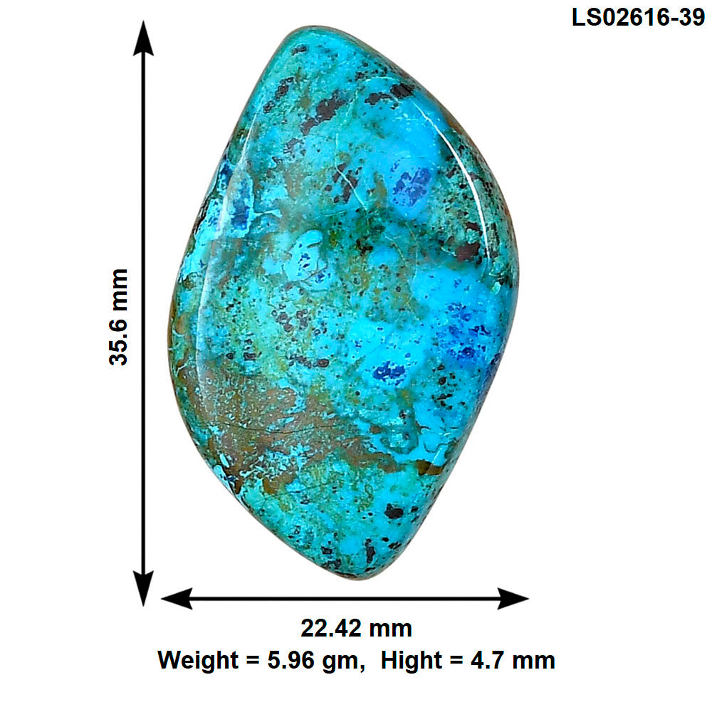 Shattuckite 35.6x22.42x4.7 mm Fancy Gemstone LS02616-39