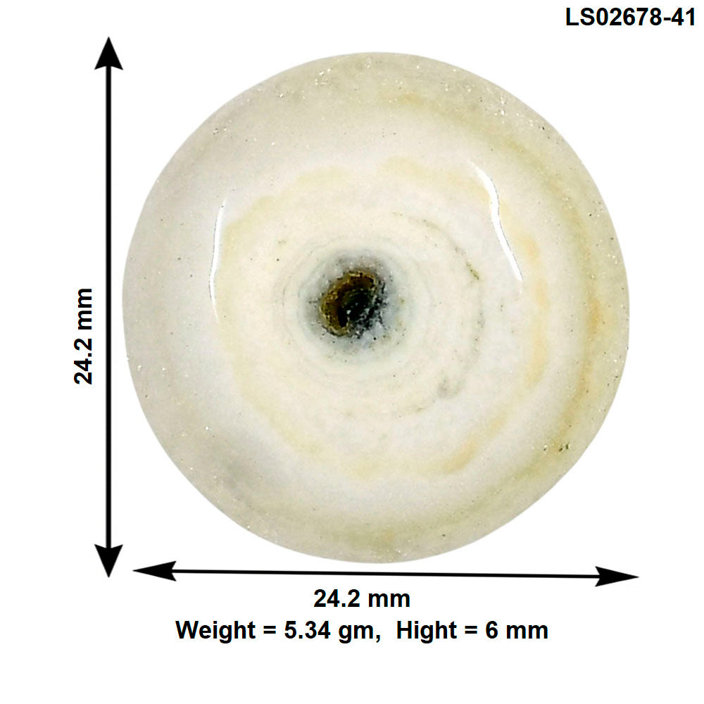 Solar Quartz Eye 24.2x24.2x6 mm Round Gemstone LS02678-41