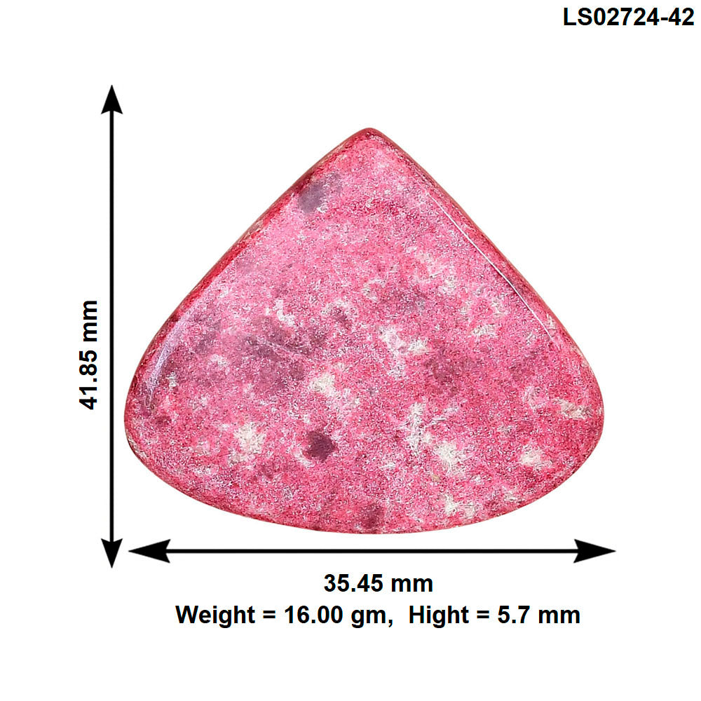 Pink Thulite 41.85x35.45x5.7 mm Heart Gemstone LS02724-42