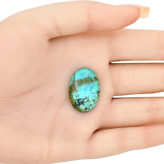 Tibetan Turquoise 25.1x17.4x5.3 mm Oval Gemstone LS02749-43