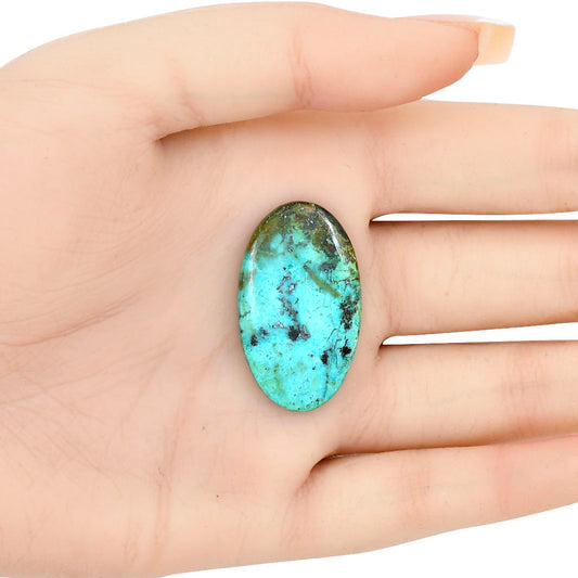 Tibetan Turquoise 33.3x19.65x4.8 mm Oval Gemstone LS02752-43