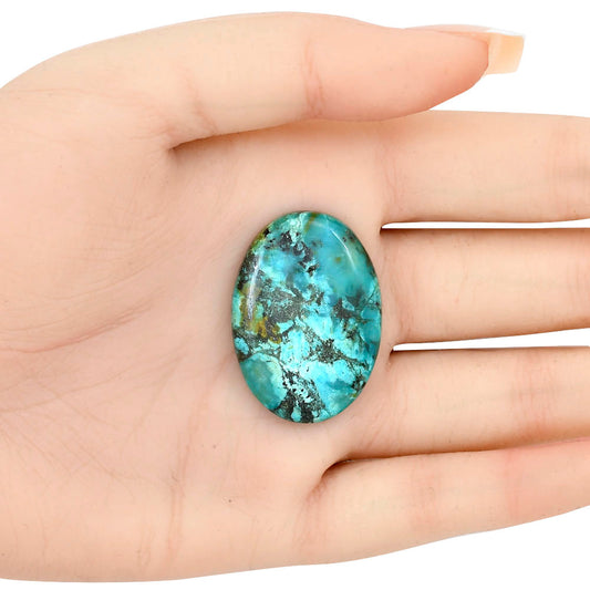 Tibetan Turquoise 33.85x24.1x5.5 mm Oval Gemstone LS02762-43