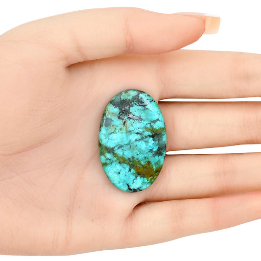 Tibetan Turquoise 37.8x25x4.5 mm Oval Gemstone LS02777-43