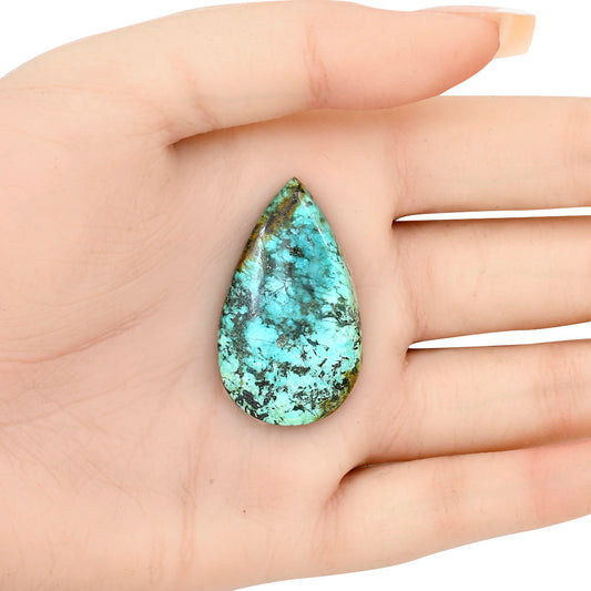 Tibetan Turquoise 37.85x22.25x5.8 mm Pear Gemstone LS02779-43